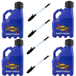 [RAJR3004BL-4045] Vented 3 Gallon Jug w/ Aluminum Valve Hose 4 Jug Pack, Blue - R3004BL-4045