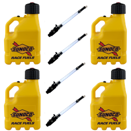 [RAJR3004YL-4045] Vented 3 Gallon Jug w/ Aluminum Valve and Hose 4 Pack, Yellow - R3004YL-4045