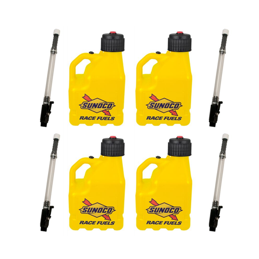 [RAJR3004YL-4045] Vented 3 Gallon Jug w/ Aluminum Valve and Hose 4 Pack, Yellow - R3004YL-4045