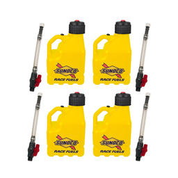 [RAJR3004YL-5226] Vented 3 Gallon Jug w/ Plactic Valve and Hose 4 Pack, Yellow - R3004YL-5226
