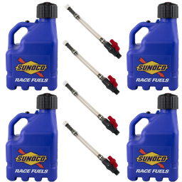 [RAJR3004BL-5226] Vented 3 Gallon Jug w/ Plastic Valve Hose 4 Pack, Blue - R3004BL-5226