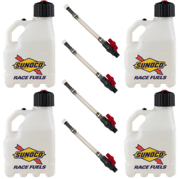 [RAJR3004CL-5226] Vented 3 Gallon Jug w/ Plastic Valve Hose 4 Pack, Clear - R3004CL-5226
