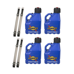 [RAJR3004BL-3044] Sunoco Vented 3 Gallon Jug w/Deluxe Hose 4 Pk, Blue - R3004BL-3044
