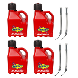 [RAJR3104RD-3044SV] Sunoco Ventless 3 Gallon Jug w/SV Hose 4 Pack, Red - R3104RD-3044