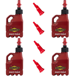 [RAJR3104RD-FF] Ventless 3 Gallon Jug w/ Fastflo Lid 4 Pack, Red - R3104RD-FF